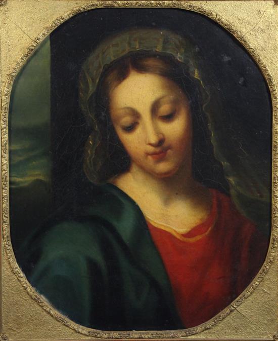After Raphael Portrait of the Madonna, 22 x 18in.